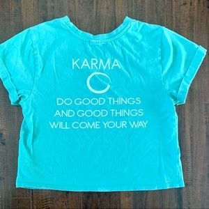 Vibe N Teal Karma Cropped Top SZ- XS